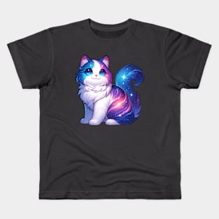 Beautiful Cat with Bright Colors Kids T-Shirt